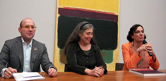 Kurator Oliver Wick, Kate Rothko Prizel, Dr. Christiane Lange (Direktorin Hypo Kunsthalle) (Foto: MartiN Schmitz)